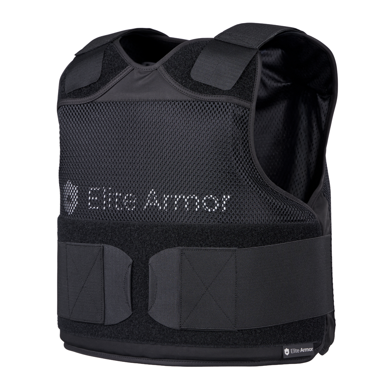 Elite Armor RX2 stik og skudsikker vest - set forfra i vinkel