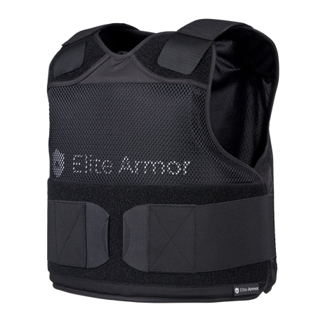 Elite Armor RX2 stik og skudsikker vest - set forfra i vinkel