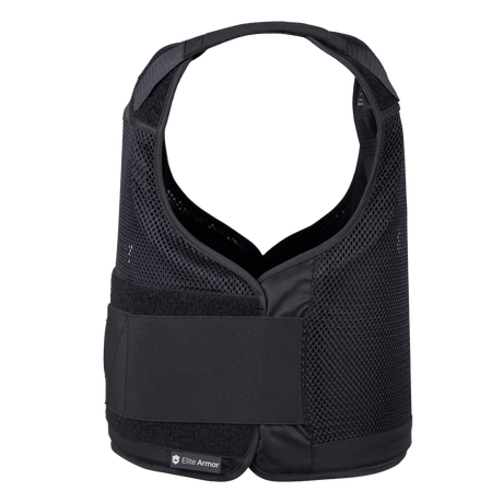 Elite Armor RX2 skudsikker vest - set fra siden med fokus på velcro lukningen
