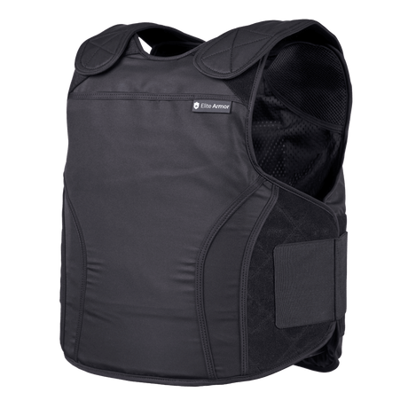 Xtreme stik og skudsikker vest med Twaron hybrid fiber set forfra i vinkel